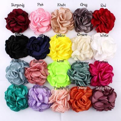 China Wholesale 20colors Custom Colored Dress Rim Fabric Burnt Decorative Flowers 6cm For Clothing for sale