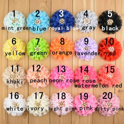 China Wholesale Home Decoration Rose Chiffon Fabric Flower Chiffon Lace Decorative Handmade Flowers for sale