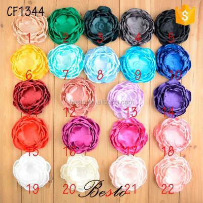 China Children Head Wear Seven Layers Of Pure Handmade Fabric Flower For Children's Headband for sale