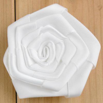 China Handmade Party Chiffon Fabric Flowers Wedding Decoration Headband Dress Brooch Flower for sale