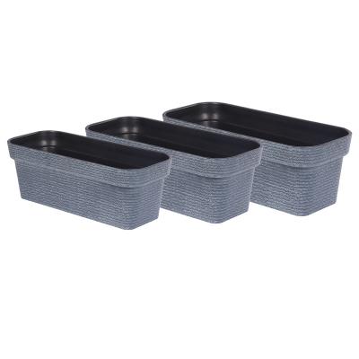 China Modern Garden Planters Plastic Hotel Planter Large Long Boxes Corner Flower Pot For Herbs Home Decor Indoor Plants Pots for sale