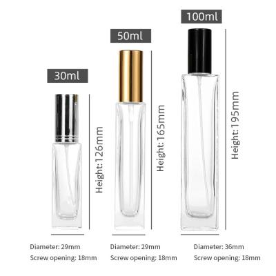 China 30ml 50ml 100ml Glass Cosmetic Sample Bottle 30ml 50ml 100ml Dispenser Perfume Spray Bottle Portable 18 Spray Bottle for sale