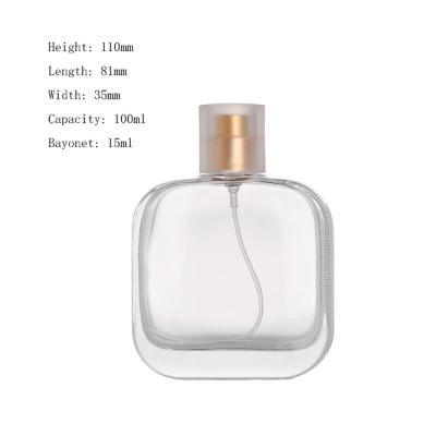 China Flat Round Crocodile 15 Bayonet 100ml Cosmetic Bottle 50 Lid Perfume Bottle Lid Glass Clear Frosted Cosmetic Bottle for sale