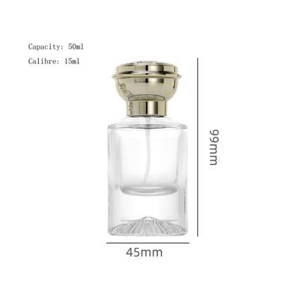 China Cylindrical 30ml cosmetic sealed pressed 15 bayonets spray bottle with cap empty glass perfume bottle cosmetic dispensing bottle for sale