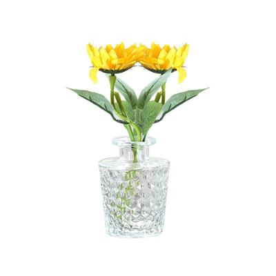 China Hot Selling Home Glass Flower Vases Living Room Glass Nordic Flower Decoration Bottle Personal Care Diffuser Perfume Bottle Glass Vases for sale