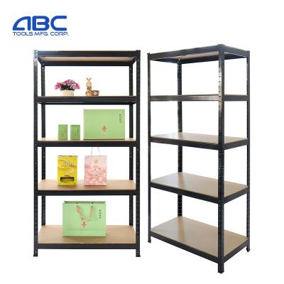 China Corrosion Protection 5 Tiers Boltless Storage Racking Garage Shelving Shelves Unit Stacking Racks for sale