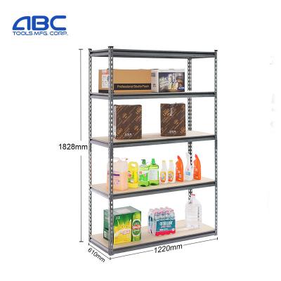 China Suitable For Heavy Duty Outdoor Goods Storage Shelf Metal Boltless Shelving Unit Rack Garage Storage System for sale