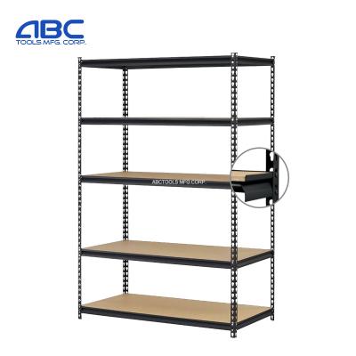 China Heavy Duty Steel Garage Shelves Storage Rack 5 Corrosion Protection Home Metal Shelving for sale