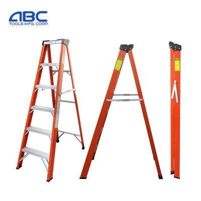 China Suitable Good Quality Fiberglass Insulated Folding Ladders Price Step Components Ladder for sale