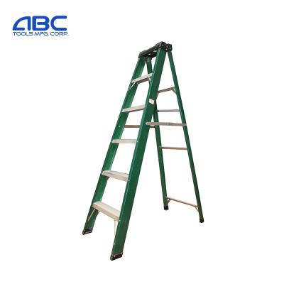 China Insulation Foldable Ladders FRP Material Ladder Safety Step Fiberglass 50 Kg Single Side Leaning Ladder for sale