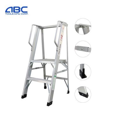 China Multi Purpose Portable Folding Ladders Compact 2 Step Foldable Ladder For Domestic / Household Aluminum for sale