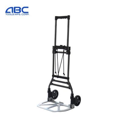 China Industrial Compact Foldable Aluminum Hand Truck With Telescoping Handle for sale