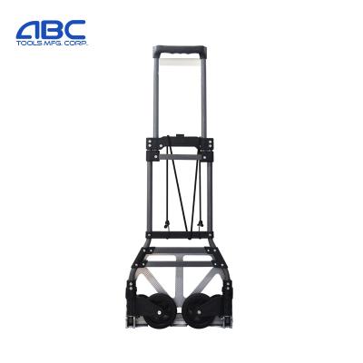 China 100lbs Industrial Loading 2 Wheel Compact Light Weight Portable Dolly Folding Luggage Hand Trolley Cart Truck for sale