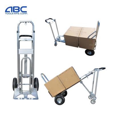 China Heavy Duty Aluminum Tools Hand Truck 3 in 1 Convertible Hand Truck and Dolly Utility Cart Times Hand Trucks 770LBS for sale