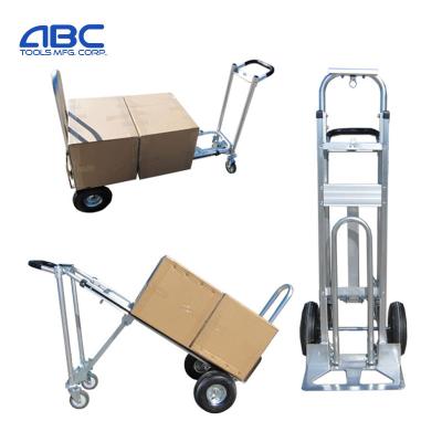 China Durable Metal Folding Durable Push Hand Truck Aluminum Hand Pull Cart Price for sale