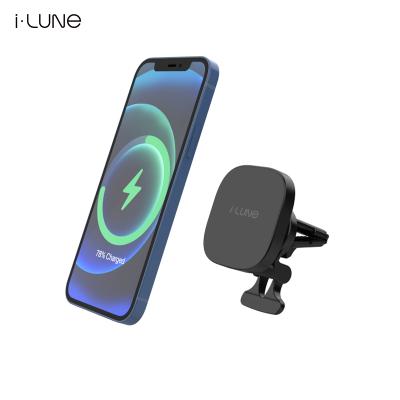 China Magsafing Newest 2022 Cell Phone Auto Fast Charging Car Fast Charging Wireless Charger Magnetic Mount 15w Qi Holder For Iphone for sale