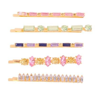 China Personality Girl Decorative Rhinestone Styling Hair Pins Elegant Simple Hairpins For Women for sale