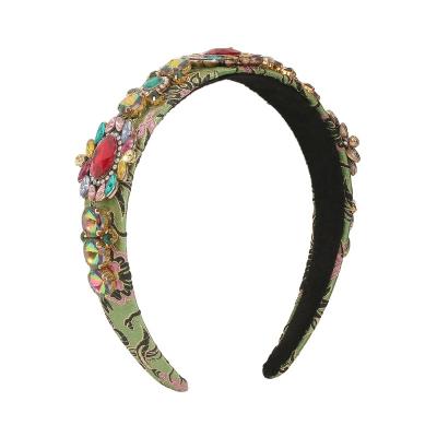 China New European and American Style Women's Luxury Diamond Hair Accessories Baroque Style Headbands for Women for sale