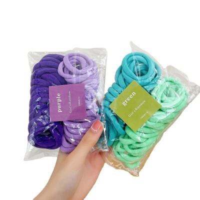 China 50PCS Women's Colorful Elastic Hair Bands Girls Hair Accessories Korean Ornaments Hair Band Scrunchie Ponytail Holder Modern Minimalist Elastic Headwear for sale