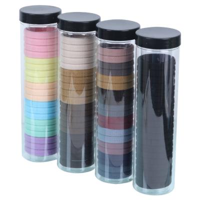 China Wholesale 40 Pcs Hair Decoration/Non-Too-Tight Elastic Hair Band Barrel Rope Hex High Elastic Seamless Ring Hair Band For Girl for sale