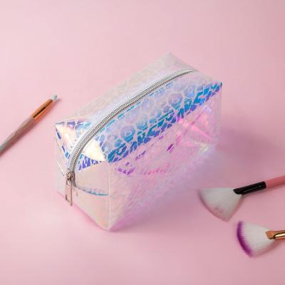 China Holographic Clear Fashion PVC Or TPU Colorful Transparent Organizer Makeup Cosmetic Bag Ready To Travel Ship100% Convenient for sale