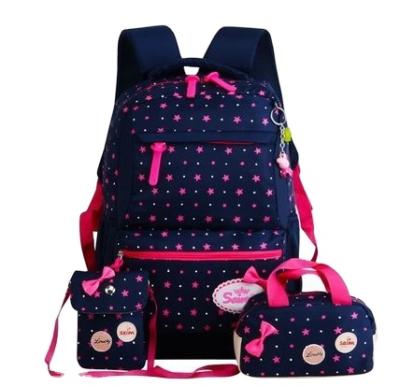 China Cute Anti-theft Durable Children Oxford School Backpack Cute Waterproof Bag Set For Girls for sale