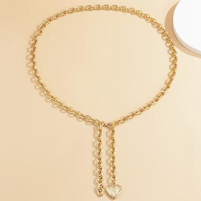 China TRENDY Fashion Women Heart Waist Chain Belt Women Girl Alloy Belly Chain Body Jewelry Party Gold/Silver for sale