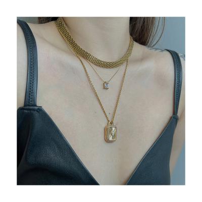 China FASHIONABLE Mini Brass Jewelry Picture Box Necklace 18K Gold Plated Pendant Necklaces For Women Elegant Statement Jewelry 2022 Hot for sale