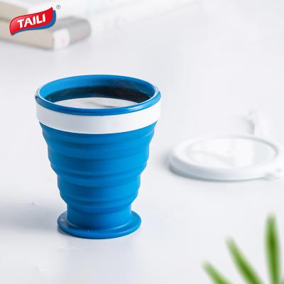 China Non-Refillable Collapsible Collapsible Silicone Coffee Cup Water Cup Collapsible Cup Reusable Collapsible Coffee Mug for sale