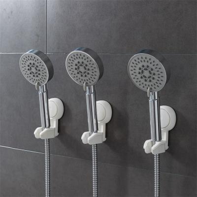 China Modern Drill-free Removable Shower Head Holder With Suction Cup Bathroom Shower Hanger Wall Mounted Suction Holder Hook for sale