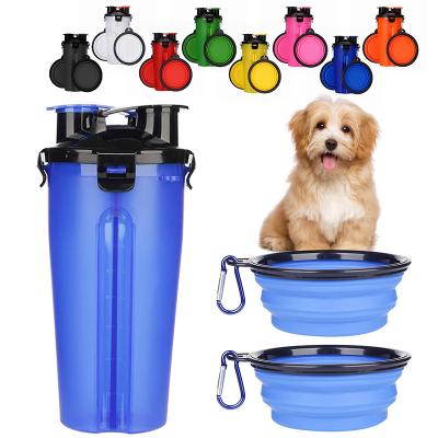 China Sustainable Cat Travel Water Bottle Food Container Dog Water Food Storage Bottle For Pet for sale