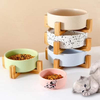 China Sustainable High Quality Double Bowls Pet Bowls With Pet Food Bowl Rack High Durable for sale