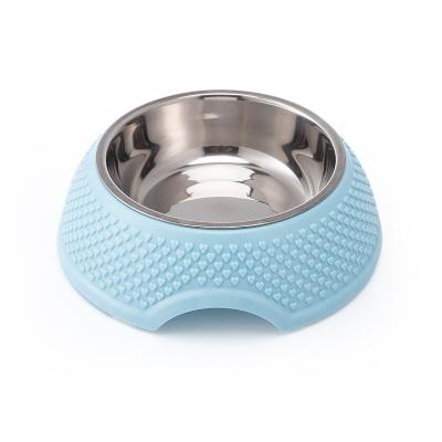 China Durable Non Slip Bowl Cat Bowl Removable Stainless Dog Stainless Metal Dog Bowls for sale