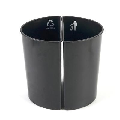 China 2-1 Two Eco - Friendly Sustainable Half Plastic Trash Can , Garbage Bin Mounted Wall for sale