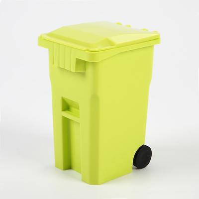 China Sustainable Desktop Plastic /home Mini Desktop Trash Can Pen Holder Bin Toy for sale