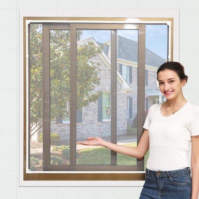 China Contemporary DIY PVC Thickened Frame Gnat Mesh Fly Screen For Casement Windows for sale