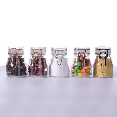 China Best Selling Sealable Glass Storage Cover Food Spice Jar Container For Spice Salt Set for sale