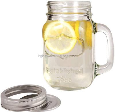 China Viable Original Mason Jars With Handles Traditional American Glass Mason Jars Design for sale