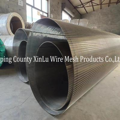 China WEDGE WIRE WRAPPED CONTINUOUS SLOT ROTARY DRUM SCREEN MESH FROM XINLU METAL WIRE MESH for sale