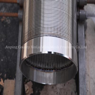 China V Wire Strainer Pipe Wedge Wire Johnson Continuous Slot Screen Sand Control Well Filter With Baffle Ring Connection for sale