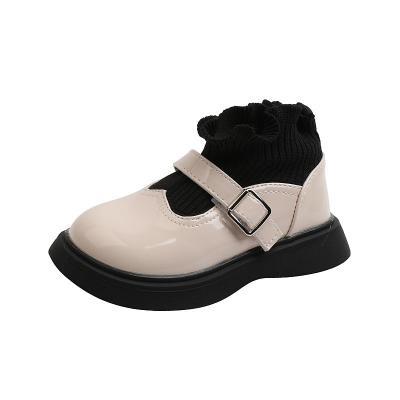 China Fashion new style 2021 lovely autumn spring girls anti-slippery leather shoes OEM Hylobati kids casual shoes kinderschuhe for sale