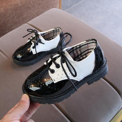 China Hot Selling Cheap Leather Kids Anti-slippery School Shoes for sale