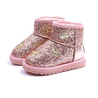 China Anti-slippery Fashion Children Winter Boots Bling Rubber Shoes for sale