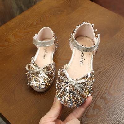 China New Arrival Anti-slippery Lovely Party Princess Kids Girl Bling Bling Shoes for sale