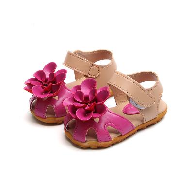 China New Arrival Lovely Big Flower Children Girl Shoes Anti-slippery for sale