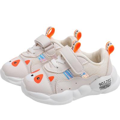 China New 2019 Autumn Cartoon Anti-slippery Breathable Soft Bottom Girls Casual Mesh Slip Children Shoes 0-7 Years Baby Sports Shoes for sale