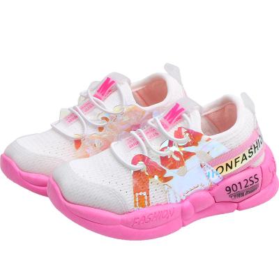 China New Anti-slippery girls mesh casual shoes boy autumn candy color children's sports breathable shoes 2019 for sale