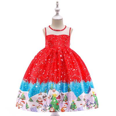 China Anti-Wrinkle Customized Designs Christmas Style Girls Dressy Dresses Kids for sale