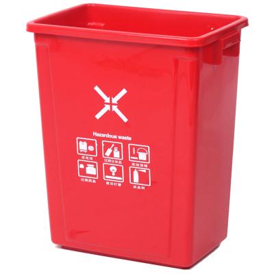 China Hot Selling Four-color Optional Sustainable Optional Plastic Classification Trash Can Street Community Park Outdoor Office Trash Can for sale