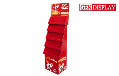 China Professional Drink Cardboard Display Stands With 5 Paper Trays for sale